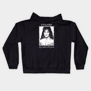 Celine Dion † Retro Fan Art Design Kids Hoodie